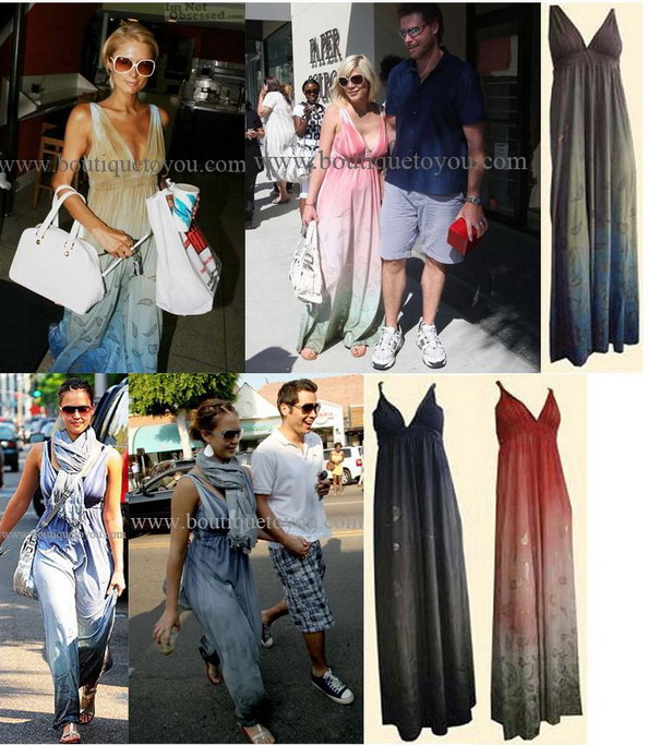  Jessica Alba Tori Spelling Gypsy 05 Ombre Leaf Maxi 