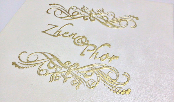 DIY emboss wedding logo