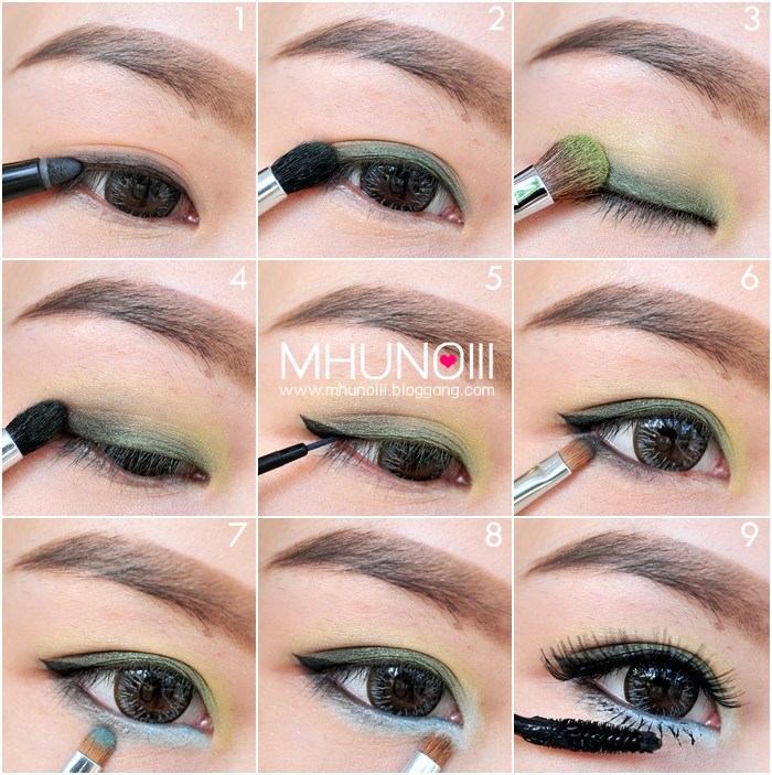 Colorful Asian Eye Makeup : Monolid Make-up Tutorial : Pinterest