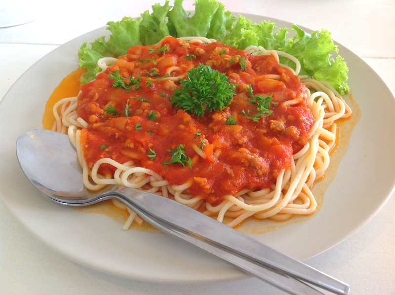 สปาเก็ตตี้ซอสมะเขือเทศ