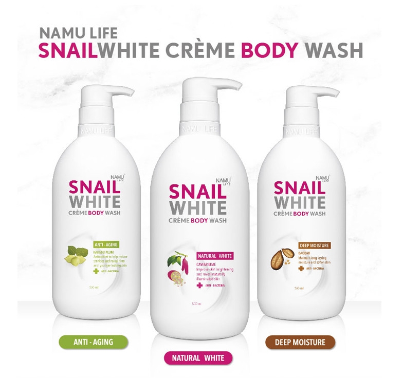 Snail White Natural White,Anti Aging,Deep Moisture Body Wash 500 ml. eBay