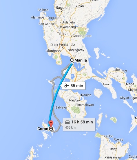 Distance From Manila to Coron