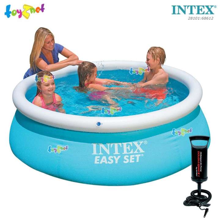 Intex ส่งฟรี สระน้ำ อีซี่เซ็ต 6 ฟุต (1.83x0.51 ม.) รุ่น 28101 + ที่สูบลมดับเบิ้ลควิ๊ก วัน