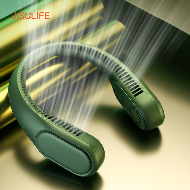 JISULIFE Portabel พัดลมคล้องคอ แบบพกติดตัว 4000MAh ชาร์จ USB