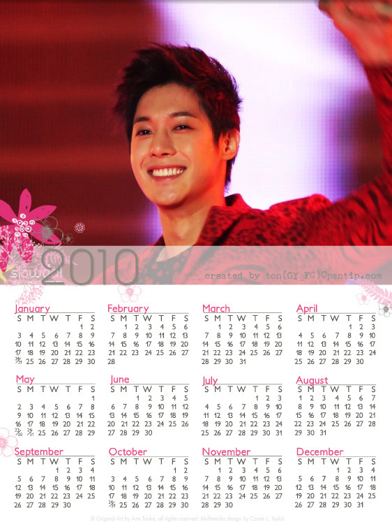 Calendar 2010 Kim Hyun Joong