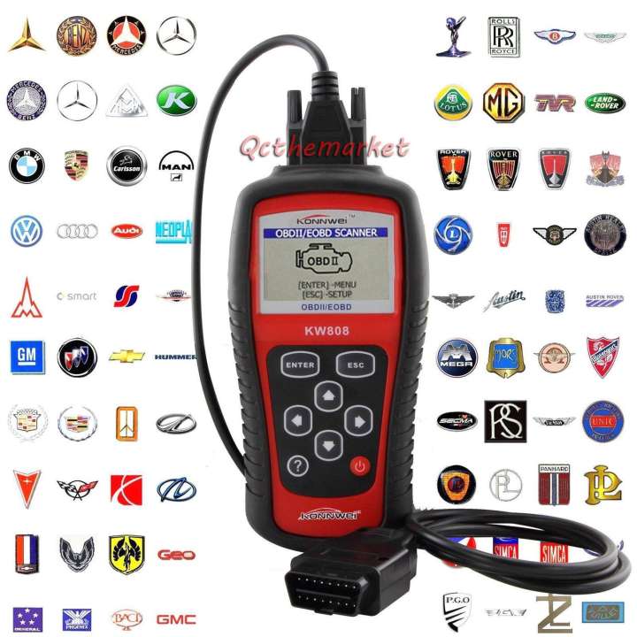 เครื่องสแกนรถยนต์ MaxiScan MS509 KW808 OBD2 OBDII สแกนเนอร์eobd รถเครื่องอ่านโค้ด Tester