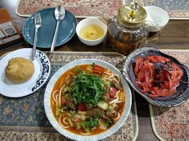 Hoshang and lagman @ Hoshang center (Uyghur food)