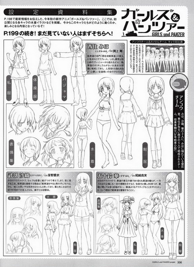 Girl and Panzer Character animation design