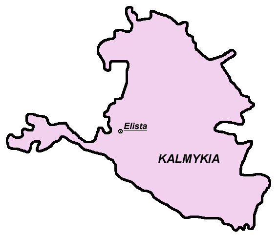 Контурная карта республики калмыкия
