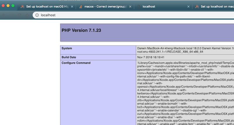 configure apache for php 7 mac high sierra configure apache for php 7 mac high sierra