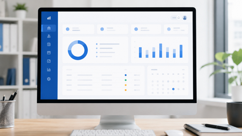 flat dashboard UI