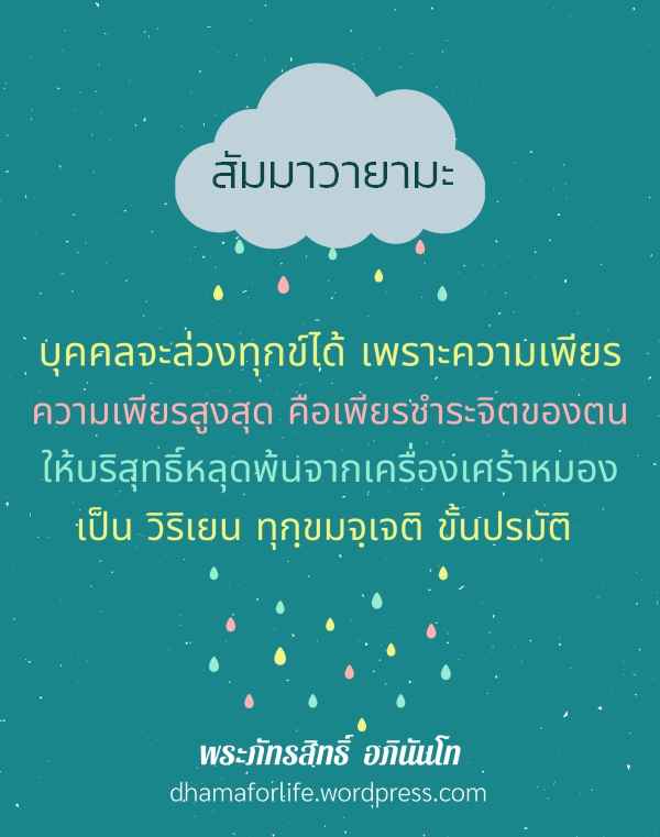 สัมมาวายามะ ความเพียรชอบ