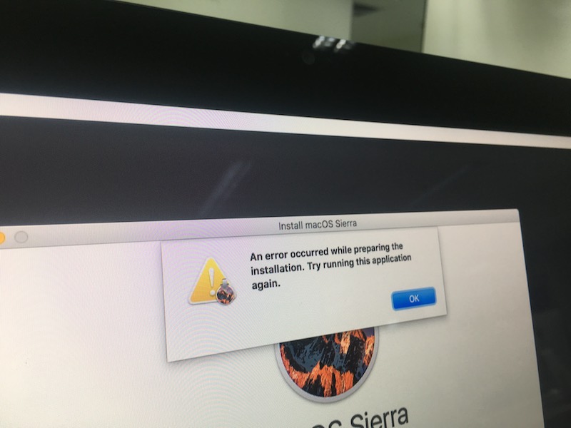 Mac OS X Install Error