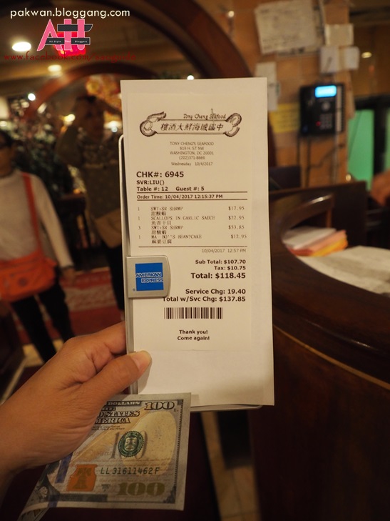 รีวิวร้าน Tony Cheng Restaurant สาขา DC ร้านดัง อาหารอร่อยอยู่นะคะ