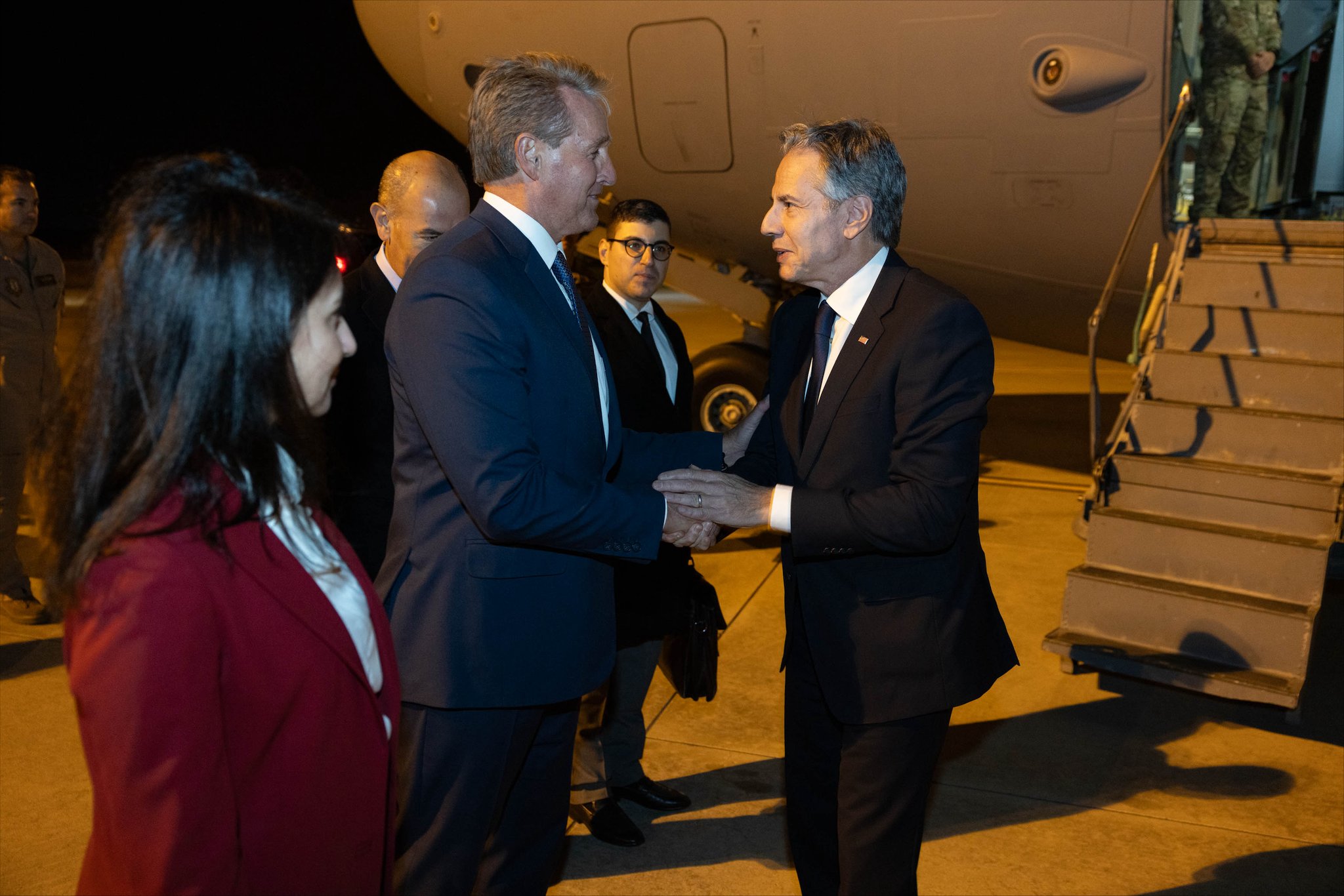 Secretary Antony Blinken @SecBlinken 6 .. 2023 Arrived in Türkiye last night at a consequential time for stability and security in the region. Today, I will meet with government leaders as we seek to prevent the spread of the conflict in Gaza and find ways to increase the flow of humanitarian assistance.