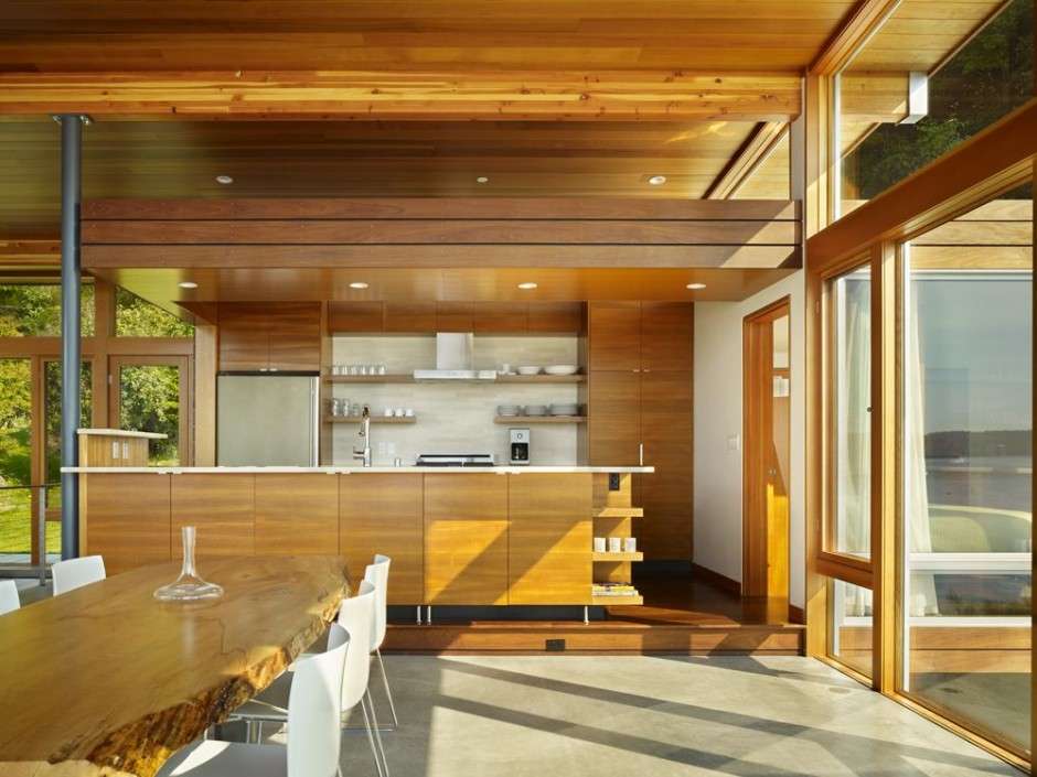 Wooden Beach House Design