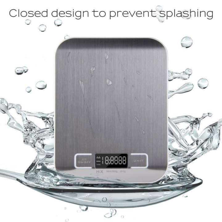 Kitchen Scale Digital Scale เครื่องชั่งดิจิตอล สูงสุด 5 กิโลกรัม เครื่องชั่งในครัว เครื่องชั่งอาหาร เครื่องชั่งขนม ตาชั่งดิจิตอล แบบพกพา เครื่องชั่ง