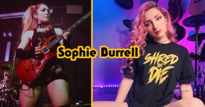 Sophie Burrell มือกีตาร์แนวเมทัลละลายทั้งใบหน้า.
