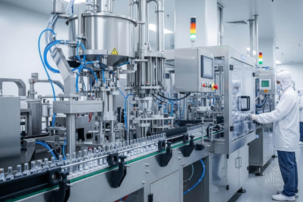 เครื่องจักรผลิตเซรั่มอัตโนมัติในโรงงาน GMP