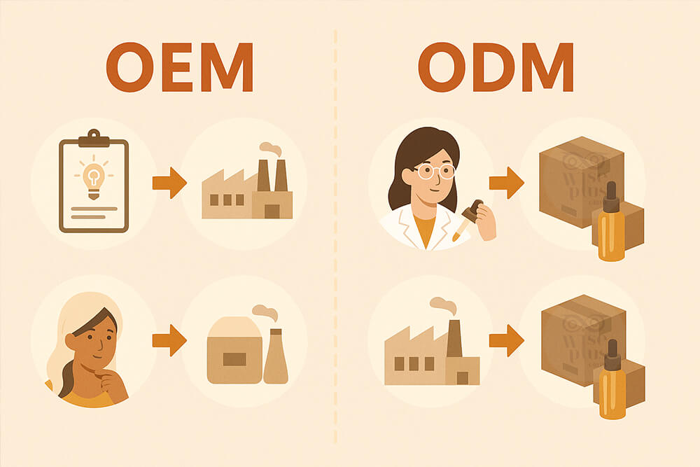 เปรียบเทียบความแตกต่าง OEM และ ODM สำหรับเซรั่ม