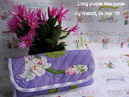 ..Long purple Lilies purse..